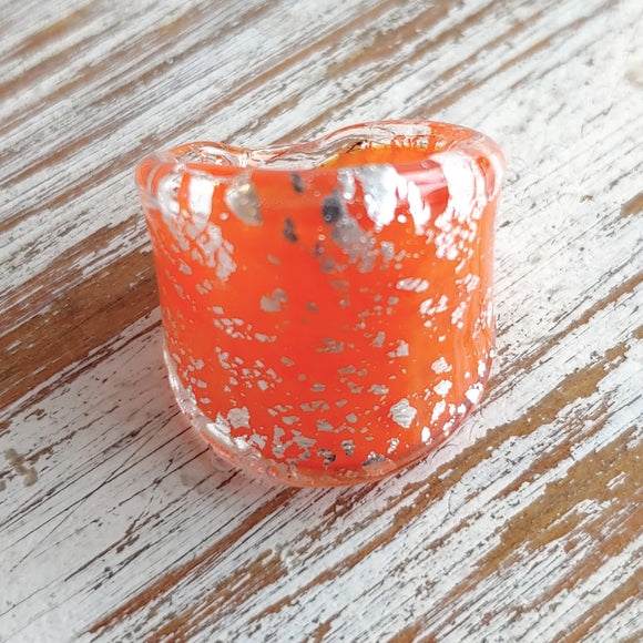 Bold Orange Murano Glass Ring