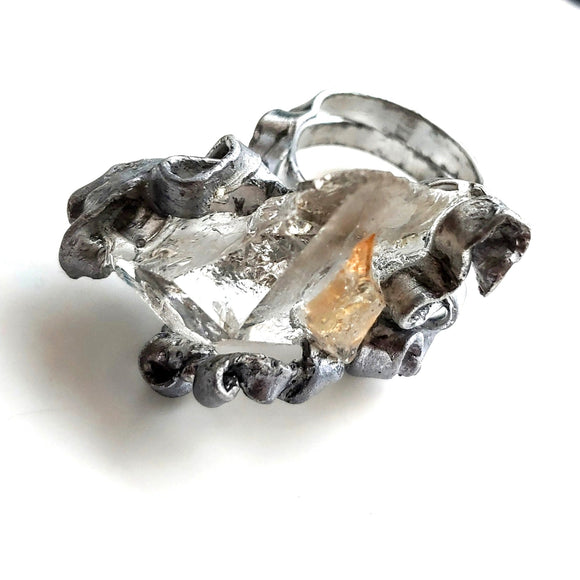 Artisan Herkimer Diamond Ring