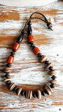 Long Wooden Bead Necklace