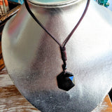 Trendy Obsidian Pendant Necklace