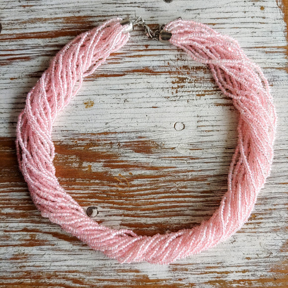 Pretty Pink Bead Necklace