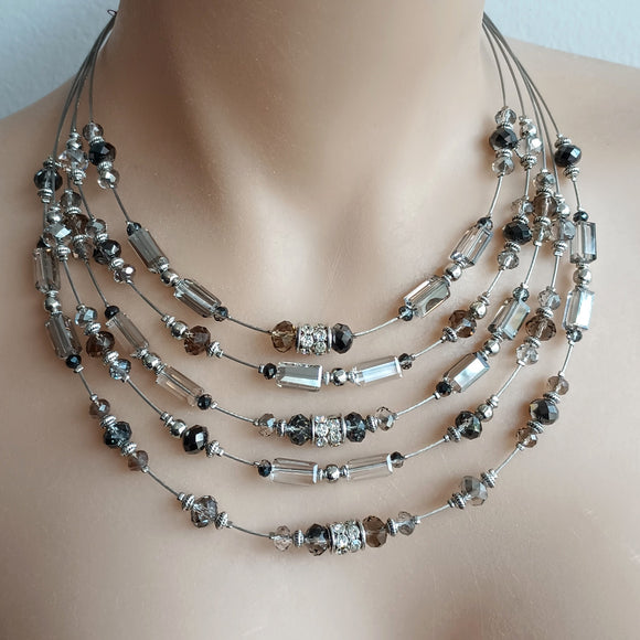 Beautiful Sparkling Multi-layer Necklace