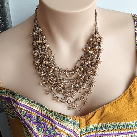 Unique Thread & Bead Necklace