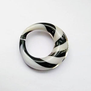 Thin Striped Murano Glass Ring