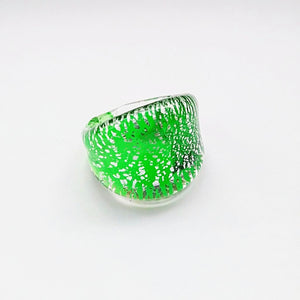 Green Murano Glass Ring