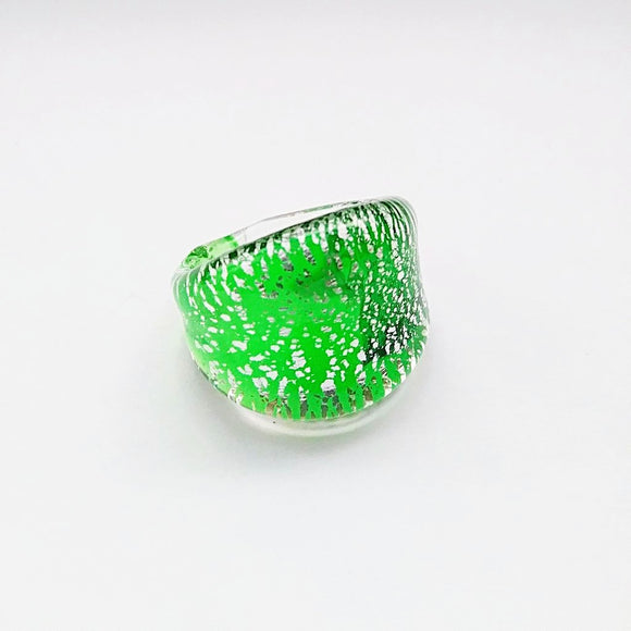 Green Murano Glass Ring