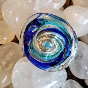 Beautiful Bold Blue Murano Glass Ring