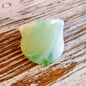Green-Aqua Murano Glass Marble Ring