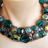 An Absolutely Stunning Emerald-green Beaded Necklace